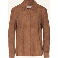 Milestone Milestone Leder-Overjacket Msvicki beige