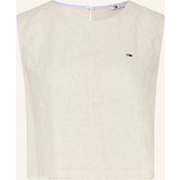Tommy Jeans Top Mit Leinen beige