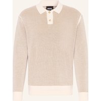 Boss Strick-Poloshirt Ulio weiss