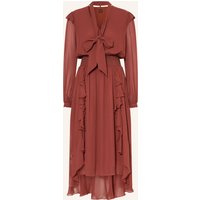Boss Kleid Domingue Mit Abnehmbarer Schluppe Und Volants rot