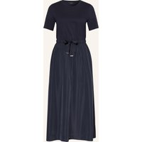 Oui Kleid Im Materialmix blau