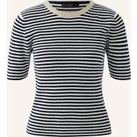 Oui Strickshirt Mit Pailletten blau