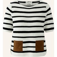 Oui Strickshirt schwarz