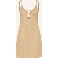 BANANA MOON COUTURE Banana Moon Couture Strandkleid Nymis Goldenrib Mit Glitzergarn beige