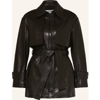 NOUR HAMMOUR Nour Hammour Trench-Jacke Priya Aus Leder schwarz