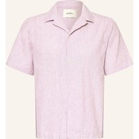 Les Deux Les Deux Resorthemd Lukas Regular Fit Mit Leinen pink