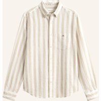 Gant Gant Hemd Regular Fit Mit Leinen beige