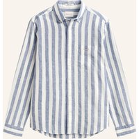 Gant Gant Hemd Regular Fit Mit Leinen blau