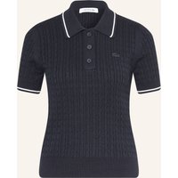 Lacoste Strick-Poloshirt blau