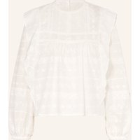 LANIUS Lanius Blusenshirt Mit Lochspitze Und Volants weiss