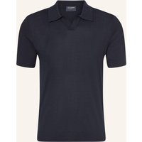 Olymp Strick-Poloshirt blau