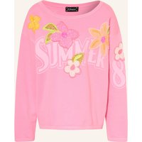 grace Grace Sweatshirt Mit Pailletten pink