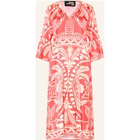 yippie hippie Yippie Hippie Satinkleid Mit 3/4-Arm Und Rüschen rot
