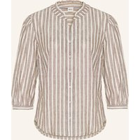 BRAX Brax Bluse Violet Mit Leinen Und Glitzergarn beige
