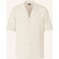 Strellson Strick-Resorthemd Clint Regular Fit weiss