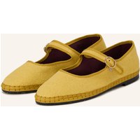 FLABELUS Flabelus Mary-Jane-Ballerinas Zuihitsu gelb