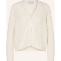 HEMISPHERE Hemisphere Strickjacke Mit Cashmere weiss
