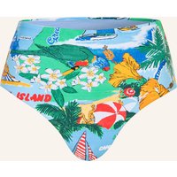 Seafolly High-Waist-Bikini-Hose Viva Vacation blau
