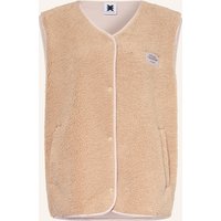 KARO KAUER Karo Kauer Teddyfell-Weste beige