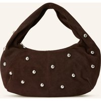 NÚNOO Núnoo Schultertasche Alma Mit Nieten braun