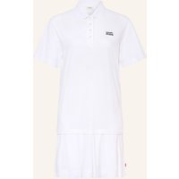 JOOP! JEANS Piqué-Polokleid Tadena weiss