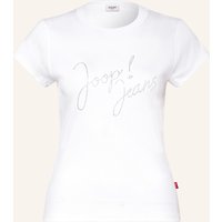 JOOP! JEANS T-Shirt Tineta Mit Schmucksteinen weiss