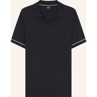 Boss Strick-Poloshirt Narciso blau