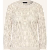 monari Pullover Mit 3/4-Arm Mit Glitzergarn beige
