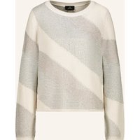 monari Pullover Mit Glitzergarn Und Pailletten beige