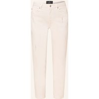 monari Cropped Jeans Mit Schmucksteinen beige