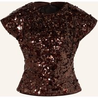 Ganni Ganni Blusenshirt Aus Samt Mit Pailletten rot