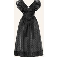 Ganni Kleid Mit Rüschen schwarz