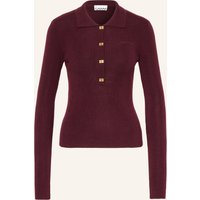Ganni Strick-Poloshirt rot