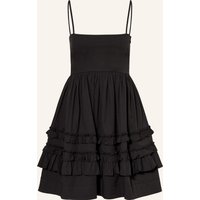 Ganni Kleid Mit Rüschen schwarz