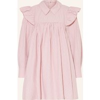 Ganni Kleid Mit Rüschen rosa