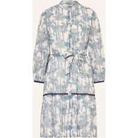 0039 italy 0039 Italy Hemdblusenkleid Milo Mit 3/4-Arm Und Spitze blau