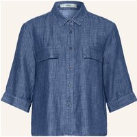 0039 italy 0039 Italy Hemdbluse Mit 3/4-Arm In Jeansoptik blau