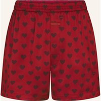 SKIMS Skims Boxershorts Sleep Sateen Aus Satin rot