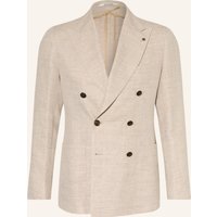 TAGLIATORE Tagliatore Sakko Slim Fit Mit Leinen beige