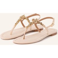 VIAMERCANTI Viamercanti Zehentrenner Mit Schmucksteinen beige