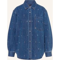 Maje Maje Jeansbluse Mit Schmucksteinen blau