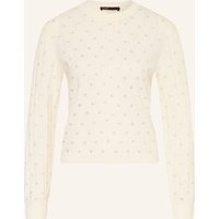 Maje Maje Pullover Mit Schmucksteinen weiss
