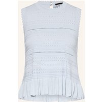 Maje Maje Stricktop Mit Volants blau