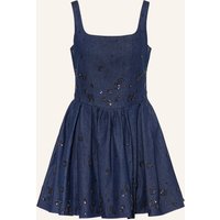 Maje Maje Jeanskleid Mit Pailletten blau