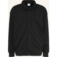 GYMSHARK Gymshark Oversized-Sweatjacke Power Coach schwarz