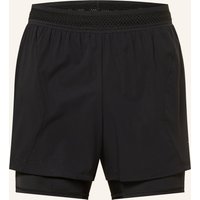 GYMSHARK Gymshark 2-In-1-Laufshorts Better Level schwarz