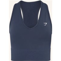 GYMSHARK Cropped-Top Everyday Seamless blau