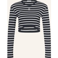 sandro Sandro Cropped-Longsleeve blau