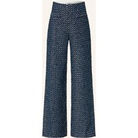 sandro Marlenehose Aus Tweed Mit Pailletten blau