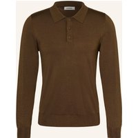 sandro Strick-Poloshirt braun